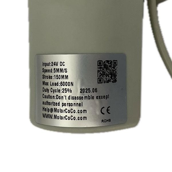 جک برقی 24 ولت (اکچویتور خطی) کورس 150 میلیمتر سرعت 5mm/s نیوتن 6000 مدل (LA20M)(MOTORCOCO)