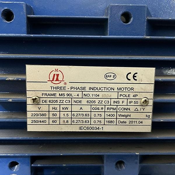 موتور سه فاز 1.5 کیلو وات (2 اسب) مدل (MS 90L-4) موتور سه فاز 1.5 کیلو وات (2 اسب) مدل (MS 90L-4)