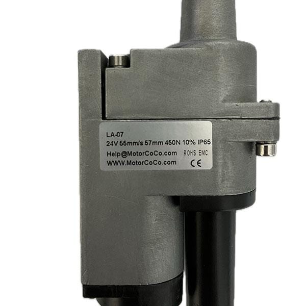 جک برقی 24 ولت (اکچویتور خطی) کورس 55 میلیمتر سرعت 55mm/s نیوتن 450 مدل (LA07)(MOTORCOCO)