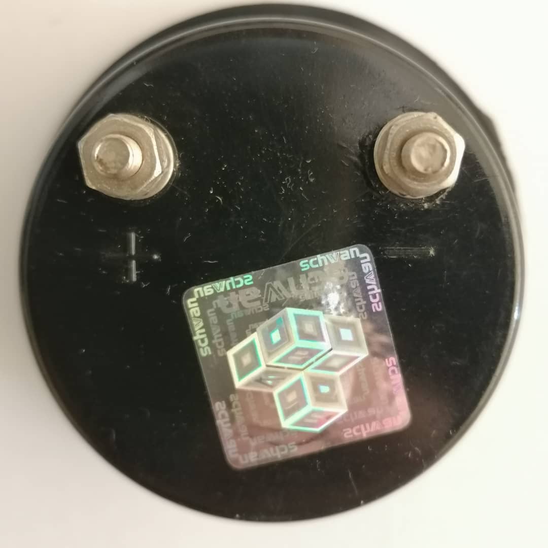 6fa773c5-8460-4e9e-9ba4-8de7eeeb70c6 آمپر متر 0 تا 5 آمپر (گرد) قاب 52 مارک SCHWAN (آنالوگ، عقربه ای) مدل SF-52